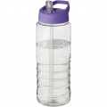 H2O Active® Treble 750 ml snīpi ar vāku sporta pudele, Caurspīdīgs / violets