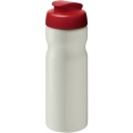 H2O Active® Eco Base 650 ml sporta pudele ar pārslēdzamu vāku, Ziloņkaula balts/sarkans