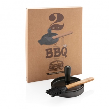 Logotrade dāvanas foto: BBQ komplekts ar hamburgera presi un otu