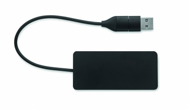 Logotrade biznesa dāvanas foto: 3 portu USB centrmezgls ar 20 cm kabeli