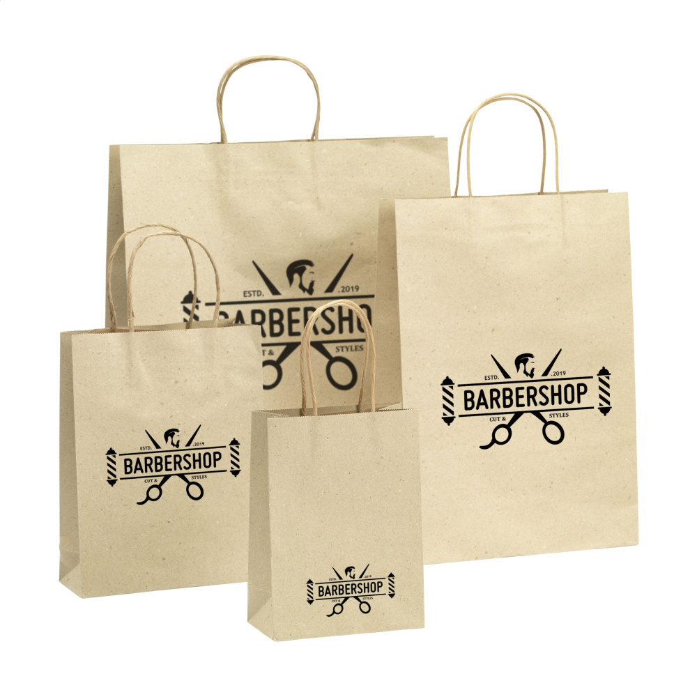 Logotrade logo dāvanas foto: Leaf It Bag pārstrādāts zāles papīrs (120 g/m²) XL