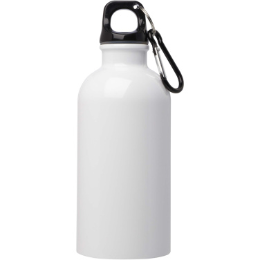 Logotrade logo dāvanas foto: Oregon 400 ml RCS sertificēta vienas sienas nerūsējošā tērauda ūdens pudele ar karabīni