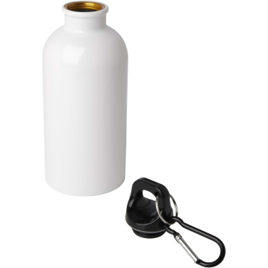 Logotrade ziemassvētku dāvanas foto: Oregon 400 ml RCS sertificēta vienas sienas nerūsējošā tērauda ūdens pudele ar karabīni