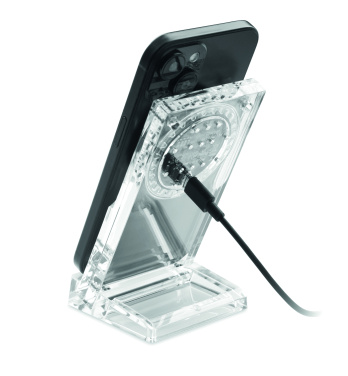 Logotrade ziemassvētku dāvanas foto: Akrila bezvadu lādētājs 15W