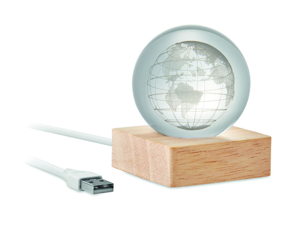 Logotrade biznesa dāvanas foto: LED stikla lodīte