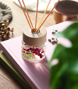 Logotrade ziemassvētku dāvanas foto: Vaniļas aromāta difuzors ar niedrēm