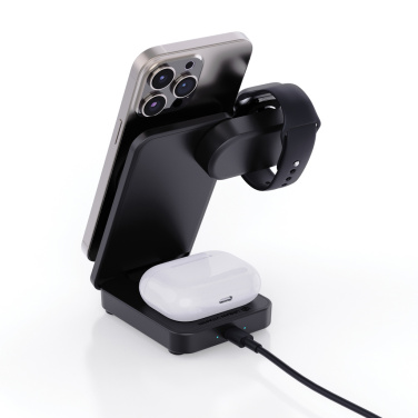 Logotrade logo dāvanas foto: Urban Vitamin Arcadia RCS plastmasas 15W 3in1 magnētiskais lādētājs