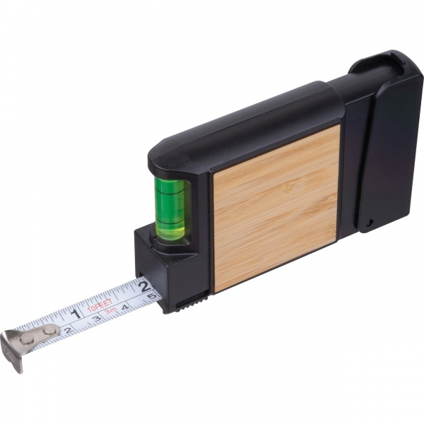 Logotrade Ideja dāvanas foto: 3 metru mērlente ar līmeņrādi HALIFAX