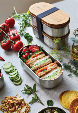 Logotrade korporatīvās dāvanas foto: Black+Blum nerūsējošā tērauda dubultā Bento kaste