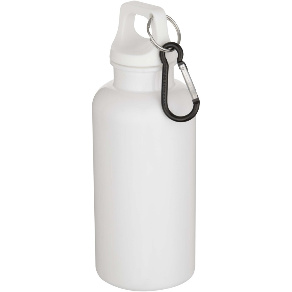 Logotrade ziemassvētku dāvanas foto: Oregon 400 ml vienkrāsaina RCS pārstrādātas plastmasas ūdens pudele ar karabīni