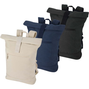 Logotrade ziemassvētku dāvanas foto: Recanvas 14” GRS pārstrādāta sarullējama mugursoma 16L