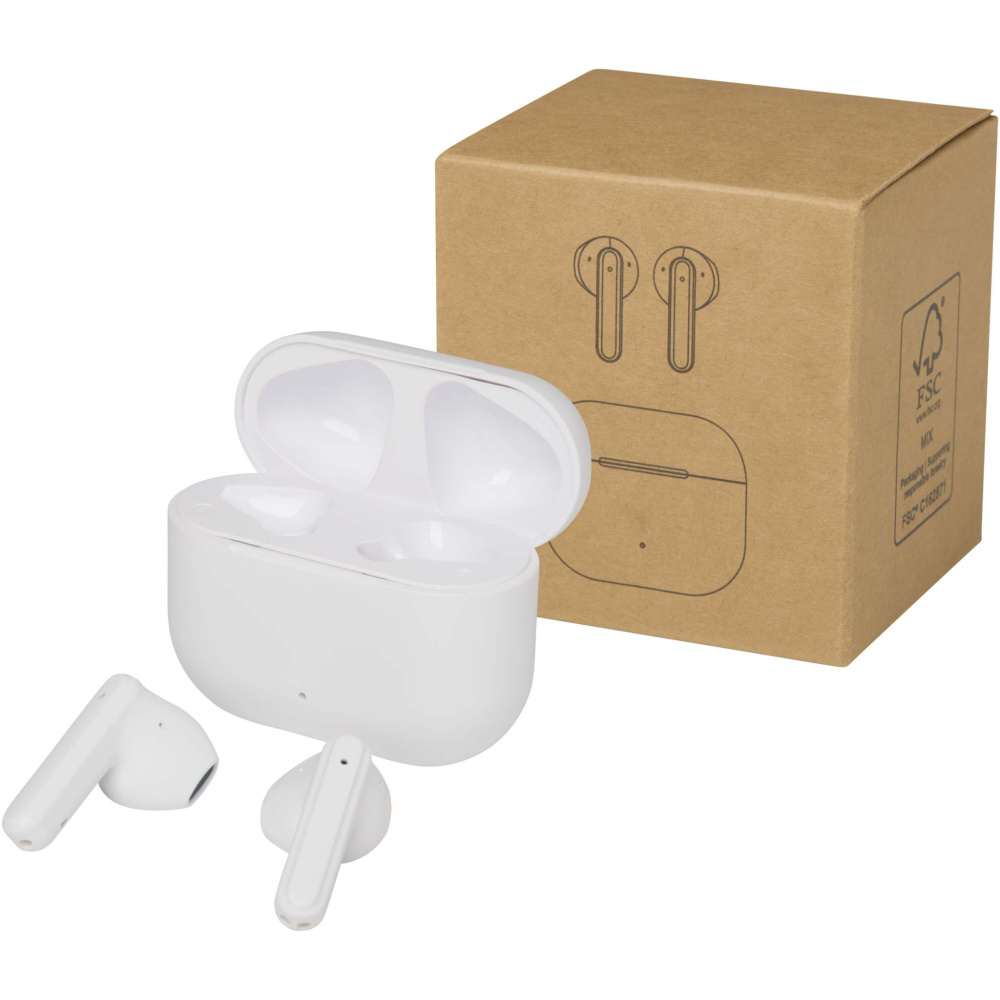 Logotrade biznesa dāvanas foto: Altais pārstrādātas plastmasas patiesi bezvadu Bluetooth® austiņas