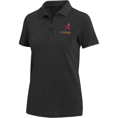Logotrade korporatīvās dāvanas foto: Calgary 200 g/m2 mazgāts sieviešu polo krekls