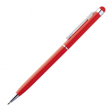 Логотрейд pекламные продукты картинка: Ручка шариковая с сенсорным стилусом "Новый Орлеан" цвет красный