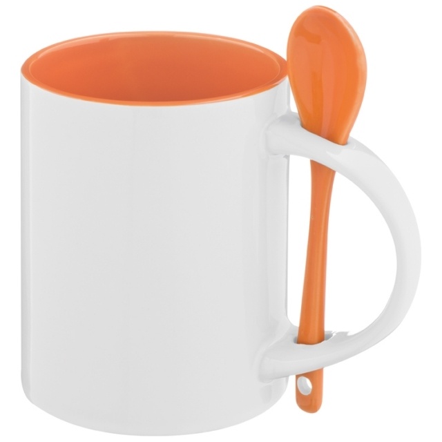 Логотрейд pекламные cувениры картинка: Керамическая чашка Savannah, оранжевая