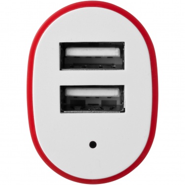 Лого трейд pекламные продукты фото: автомобильный адаптер Pole, красный