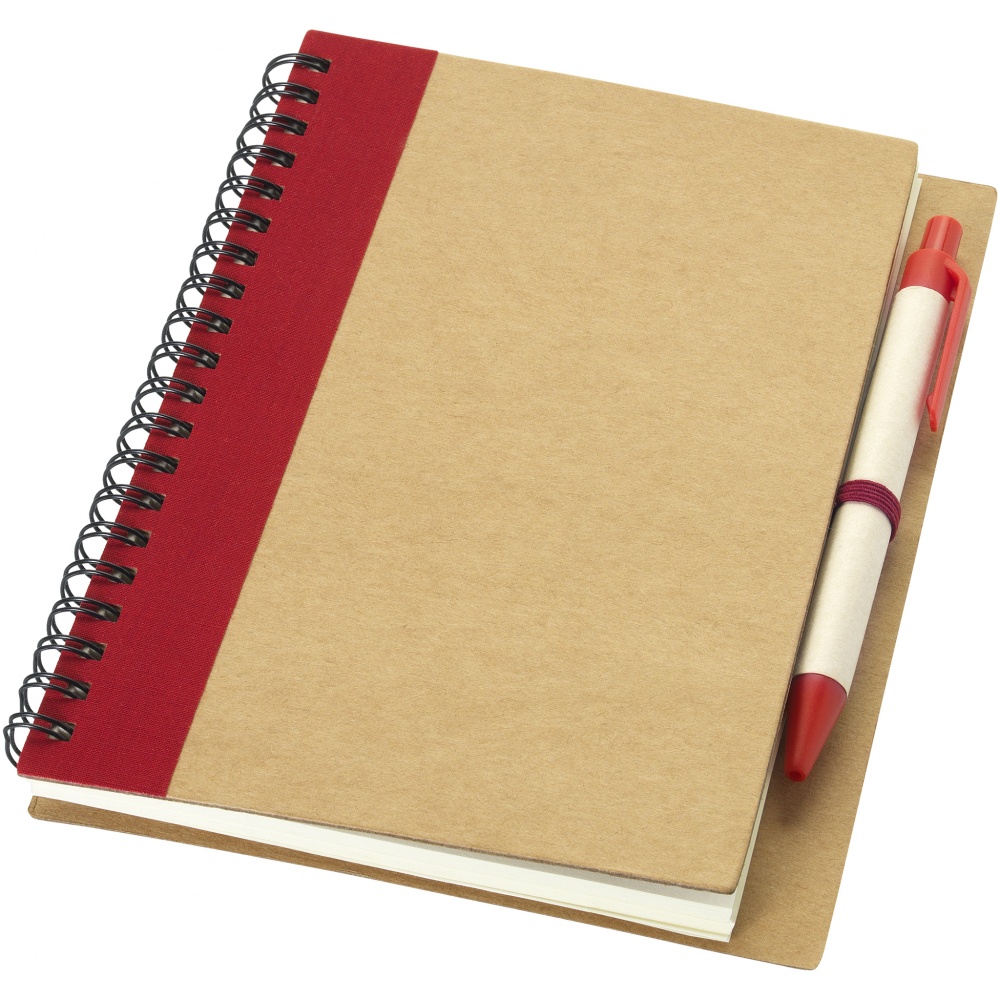Логотрейд бизнес-подарки картинка: Блокнот Priestly с ручкой, красный