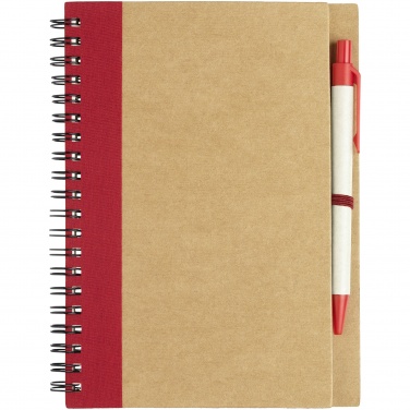 Лого трейд бизнес-подарки фото: Блокнот Priestly с ручкой, красный