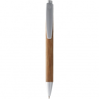 Лого трейд бизнес-подарки фото: Шариковая ручка Borneo, серебро