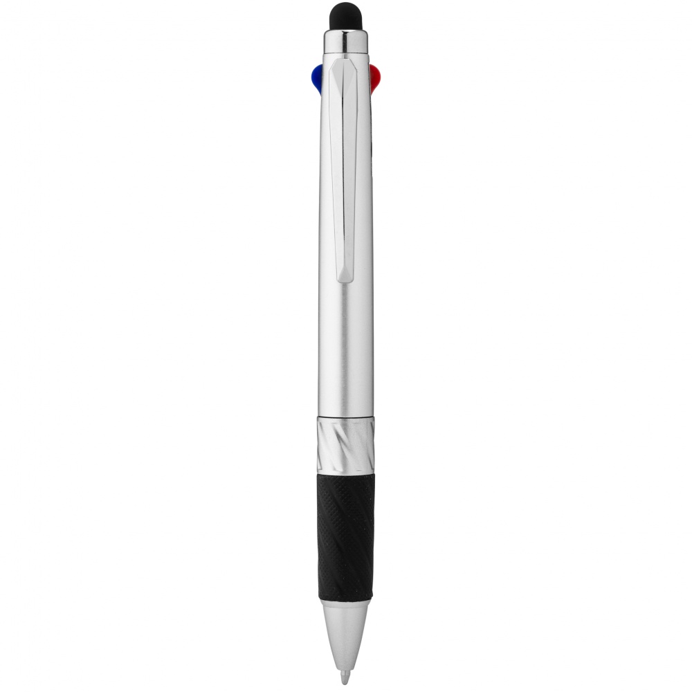 Лого трейд pекламные cувениры фото: Шариковая ручка-стилус Burnie с несколькими стержнями, серебро