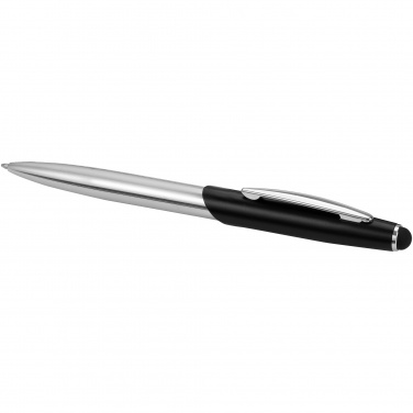 Логотрейд pекламные подарки картинка: Набор Geneva, включающий шариковую ручку-стилус и ручку-роллер, черный
