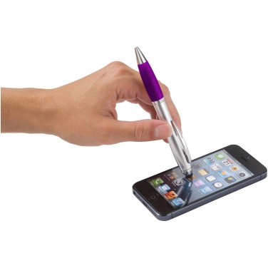 Лого трейд бизнес-подарки фото: Шариковая ручка-стилус Nash, фиолетовый
