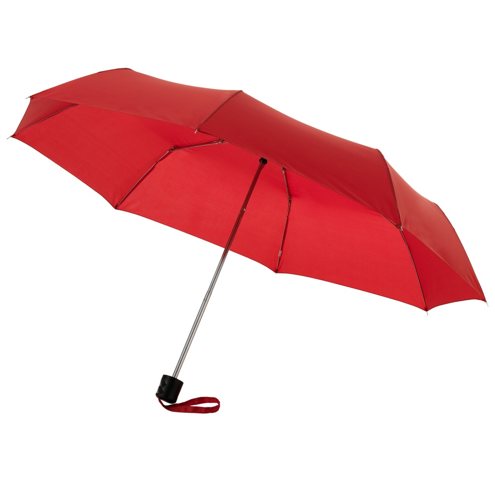 Логотрейд pекламные cувениры картинка: Складной зонт Ida 21,5", красный