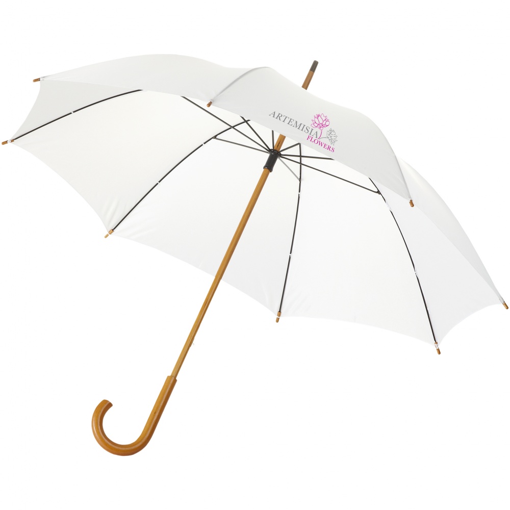 Лого трейд бизнес-подарки фото: Классический зонт Jova 23", белый
