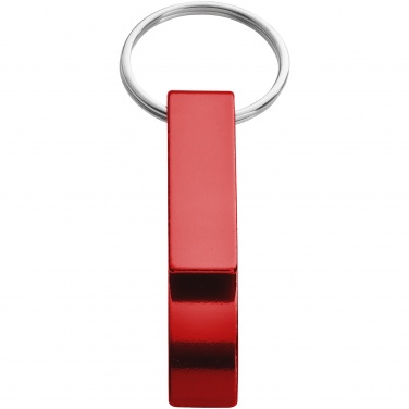 Логотрейд pекламные подарки картинка: Алюминиевый брелок-открывалка, красный