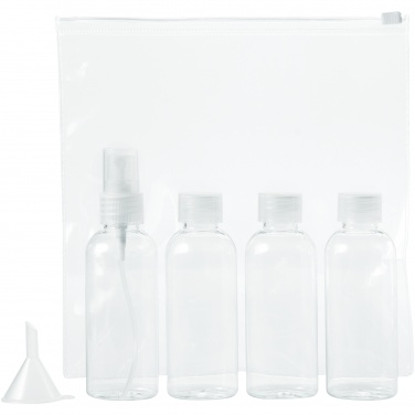 Логотрейд pекламные cувениры картинка: Одобренный дорожный набор бутылок для полетов, белый