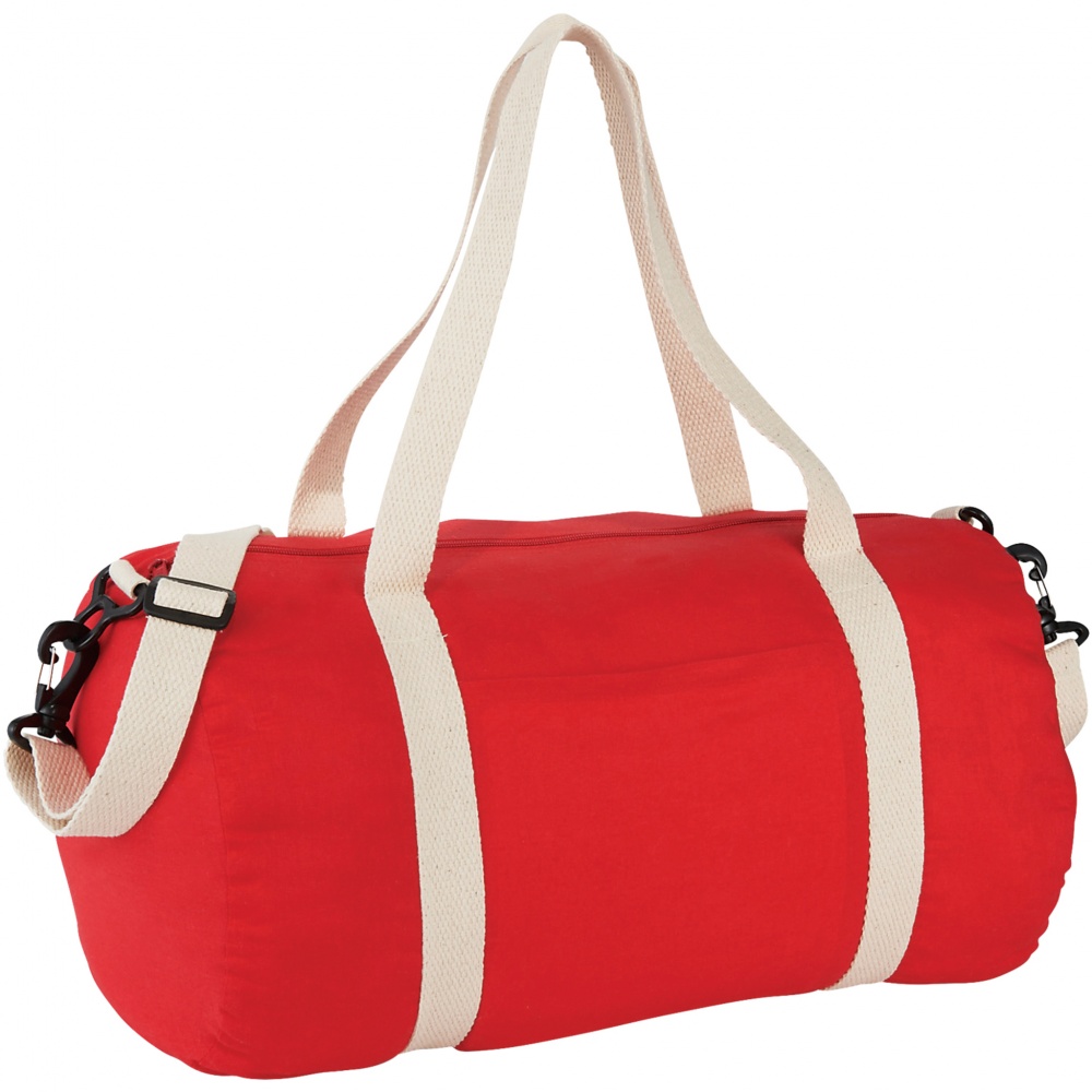 Лого трейд pекламные продукты фото: Хлопковая сумка Barrel Duffel, красный