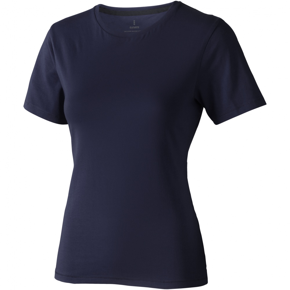 Лого трейд бизнес-подарки фото: Женская футболка с короткими рукавами Nanaimo, темно-синий