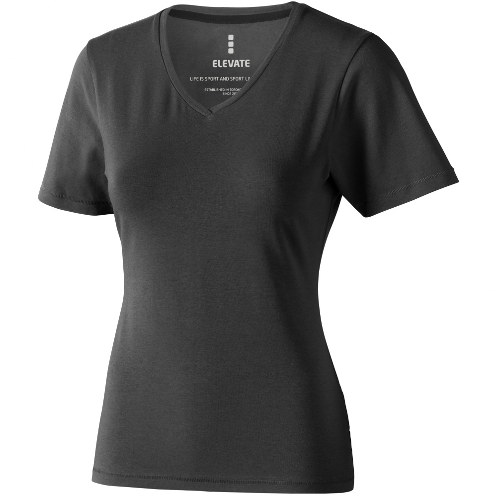 Логотрейд pекламные cувениры картинка: Женская футболка с короткими рукавами, темно-серый
