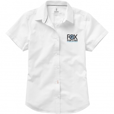 Логотрейд pекламные продукты картинка: Женская рубашка с короткими рукавами Manitoba, белый