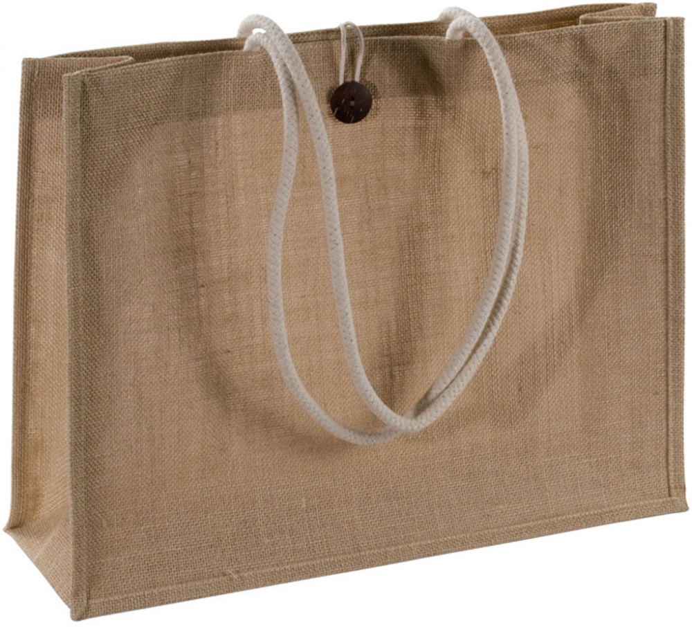 Лого трейд pекламные подарки фото: Джутовая сумка, коричневая.