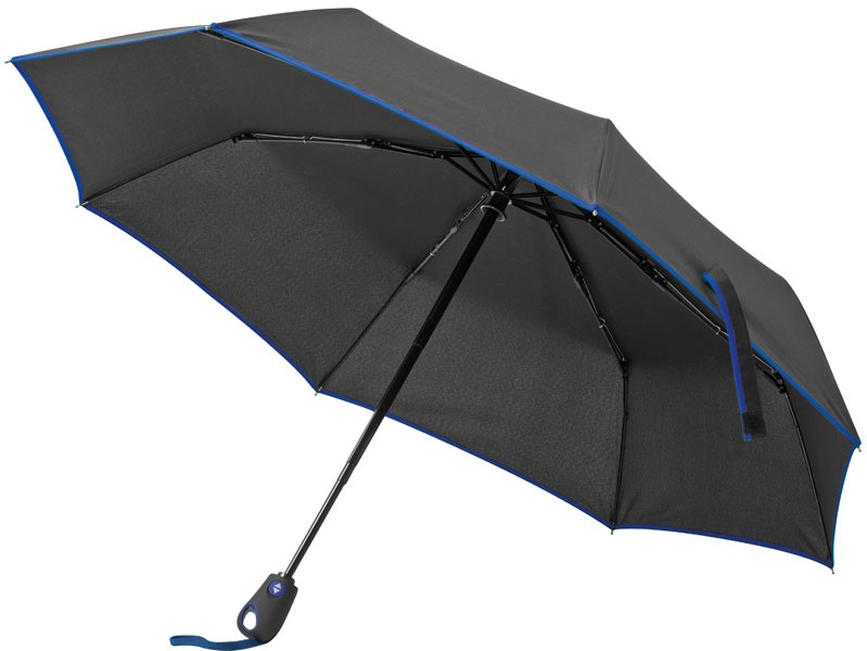 Логотрейд pекламные cувениры картинка: Автоматический зонт, чёрный/синий