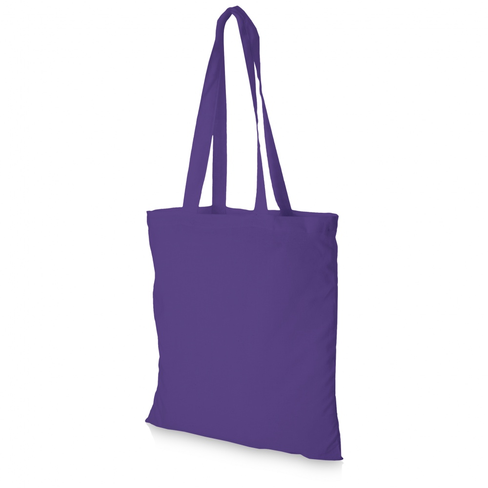 Логотрейд pекламные подарки картинка: Хлопковая сумка Madras, фиолетовый