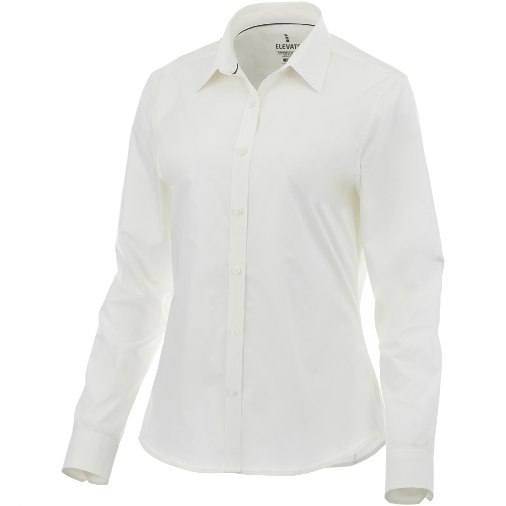 Лого трейд бизнес-подарки фото: Hamell ladies shirt, белый, XS