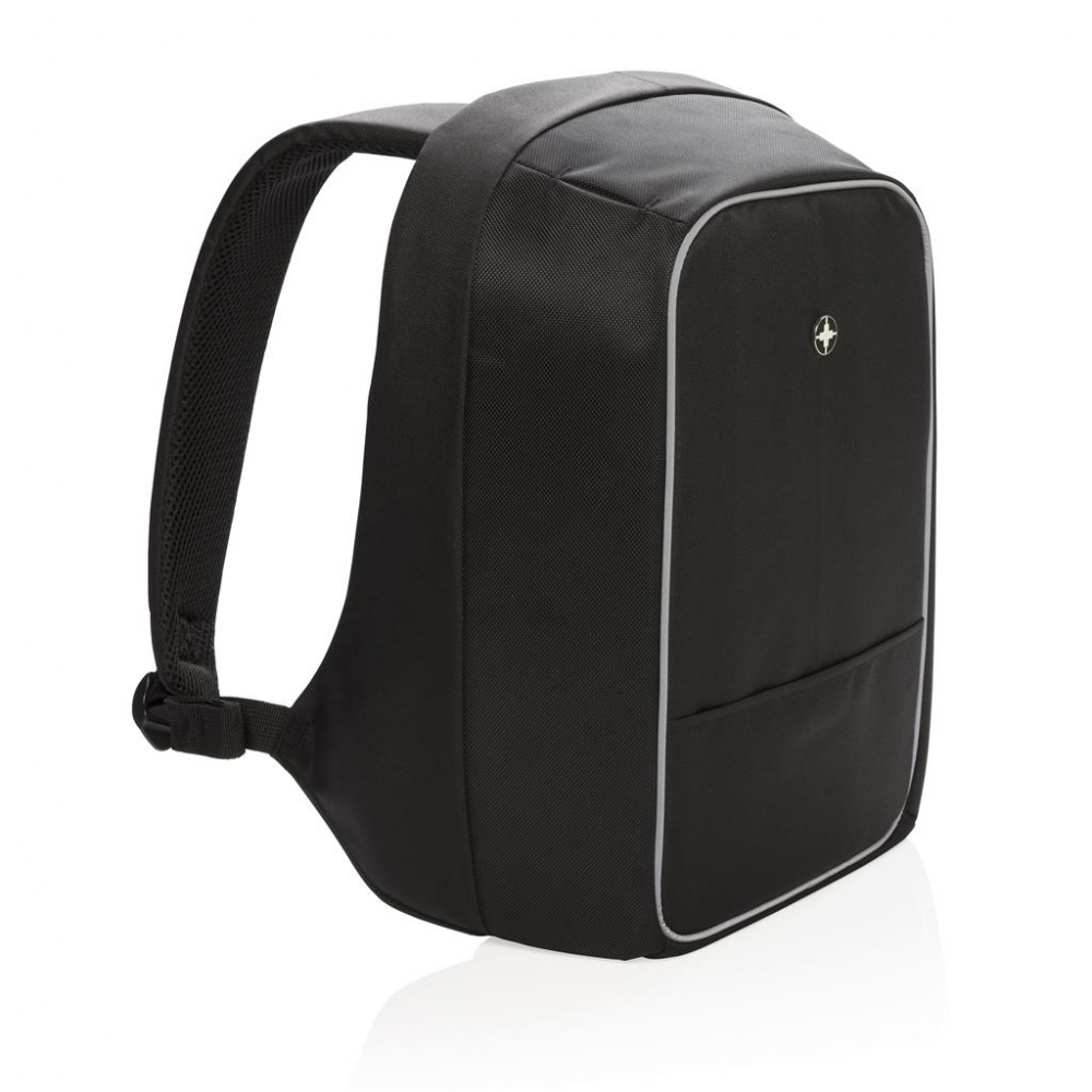 Лого трейд бизнес-подарки фото: Рюкзак для ноутбука Swiss Peak с защитой от карманников, чёрный