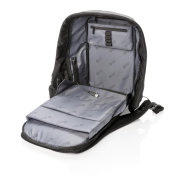 Логотрейд бизнес-подарки картинка: Рюкзак для ноутбука Swiss Peak с защитой от карманников, чёрный