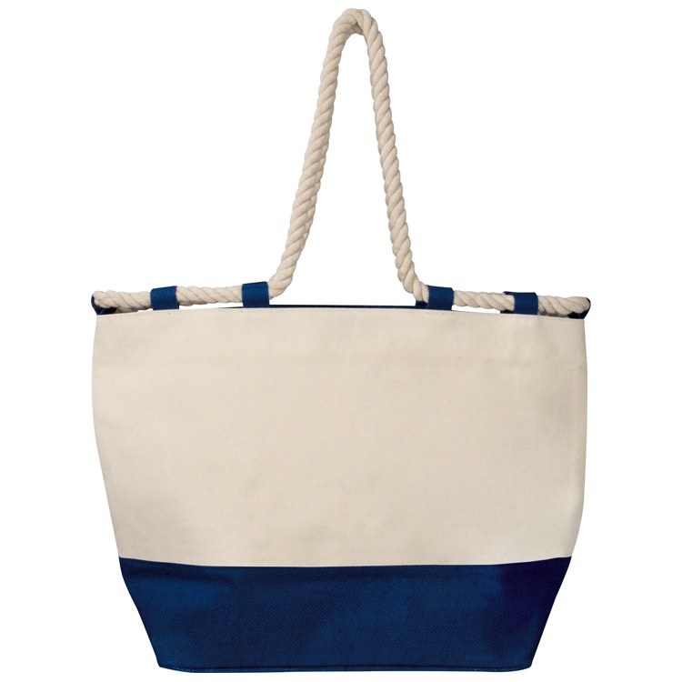 Лого трейд pекламные cувениры фото: Джутовая сумка на пляж, тёмно-синяя