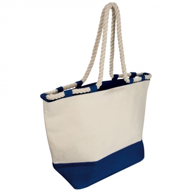 Лого трейд pекламные продукты фото: Джутовая сумка на пляж, тёмно-синяя