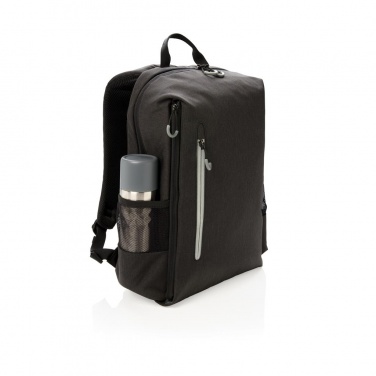 Логотрейд pекламные cувениры картинка: Рюкзак для ноутбука Lima 15" с RFID защитой и разъемом USB, чёрный