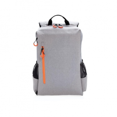 Логотрейд бизнес-подарки картинка: Рюкзак для ноутбука Lima 15" с RFID защитой и разъемом USB, серый