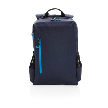 Логотрейд pекламные продукты картинка: Рюкзак для ноутбука Lima 15" с RFID защитой и разъемом USB, синий