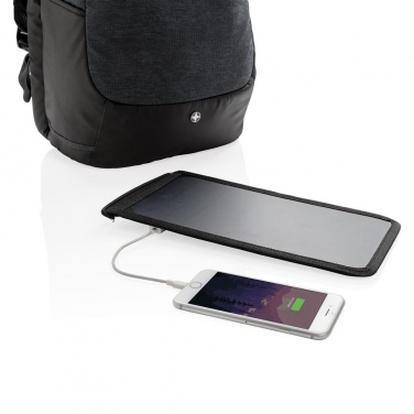 Лого трейд pекламные продукты фото: Firmakingitus: Swiss Peak eclipse solar backpack, black