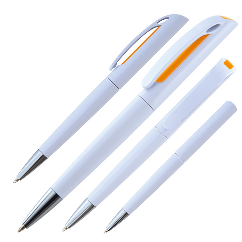 Логотрейд pекламные подарки картинка: Пластмассовая ручка Justany, oранжевый