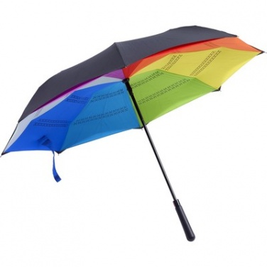Логотрейд pекламные подарки картинка: Двусторонний автоматический зонт AX, многоцветный