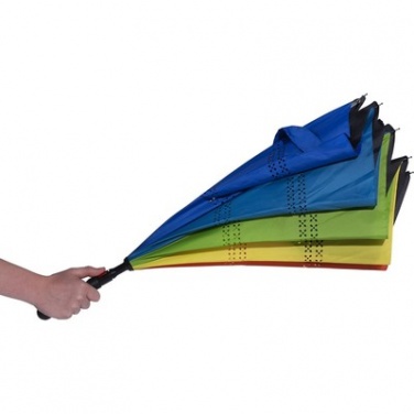 Логотрейд pекламные cувениры картинка: Двусторонний автоматический зонт AX, многоцветный