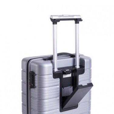Лого трейд pекламные подарки фото: Стильный чемодан, серебристый